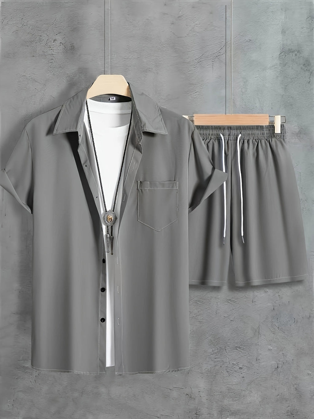 Men's Summer Set | Stylish Revers Shirt & Drawstring Shorts | Breathable & Comfortable