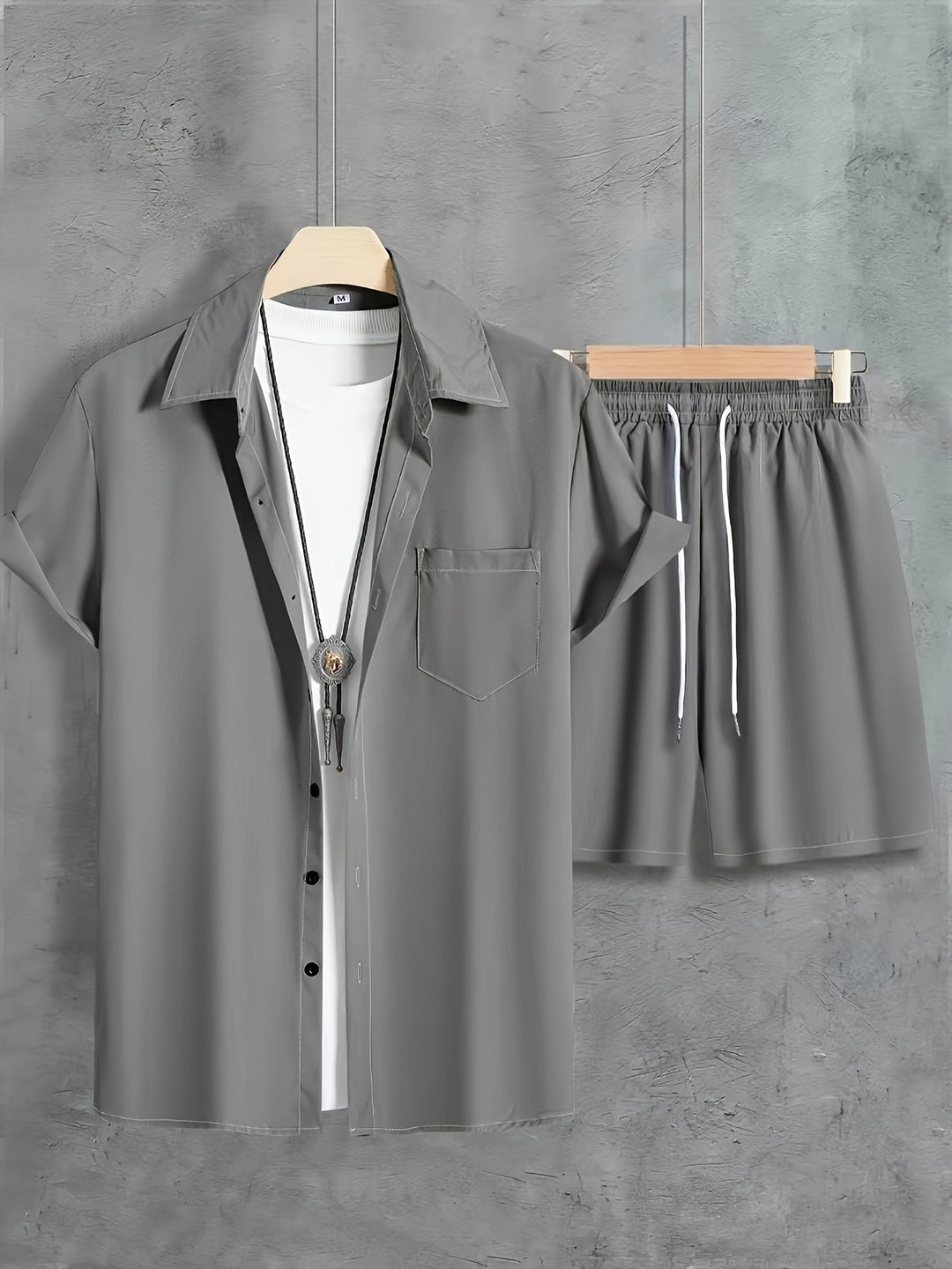 Men's Summer Set | Stylish Revers Shirt & Drawstring Shorts | Breathable & Comfortable