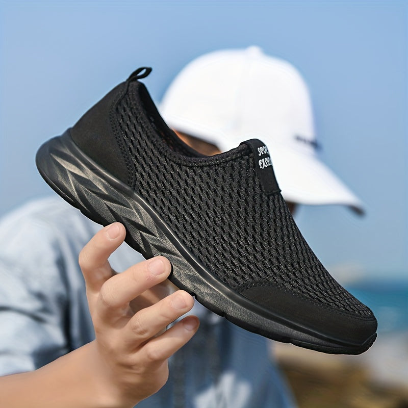 Men's Slip-on Sneakers | Breathable Mesh | Comfortable Walking Shoes | Lightweight Sports Shoes