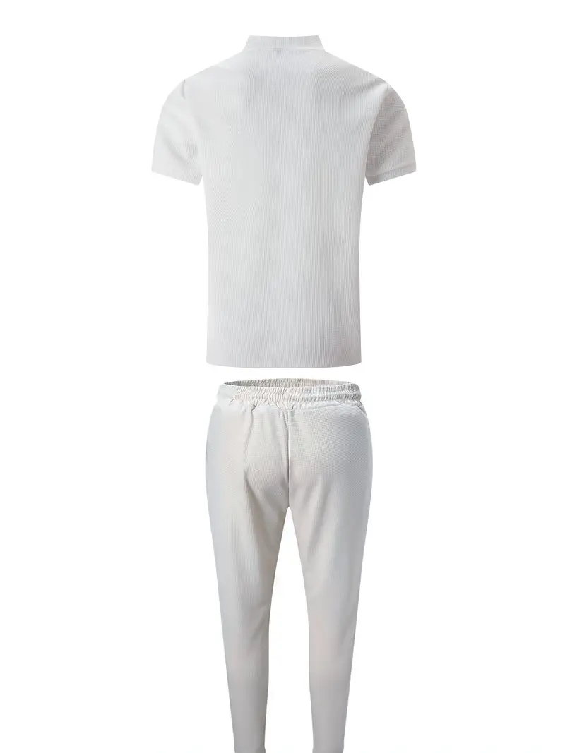 Men's set | Modern & Versatile | Zip-Up Shirt & Pants | Solid Colour
