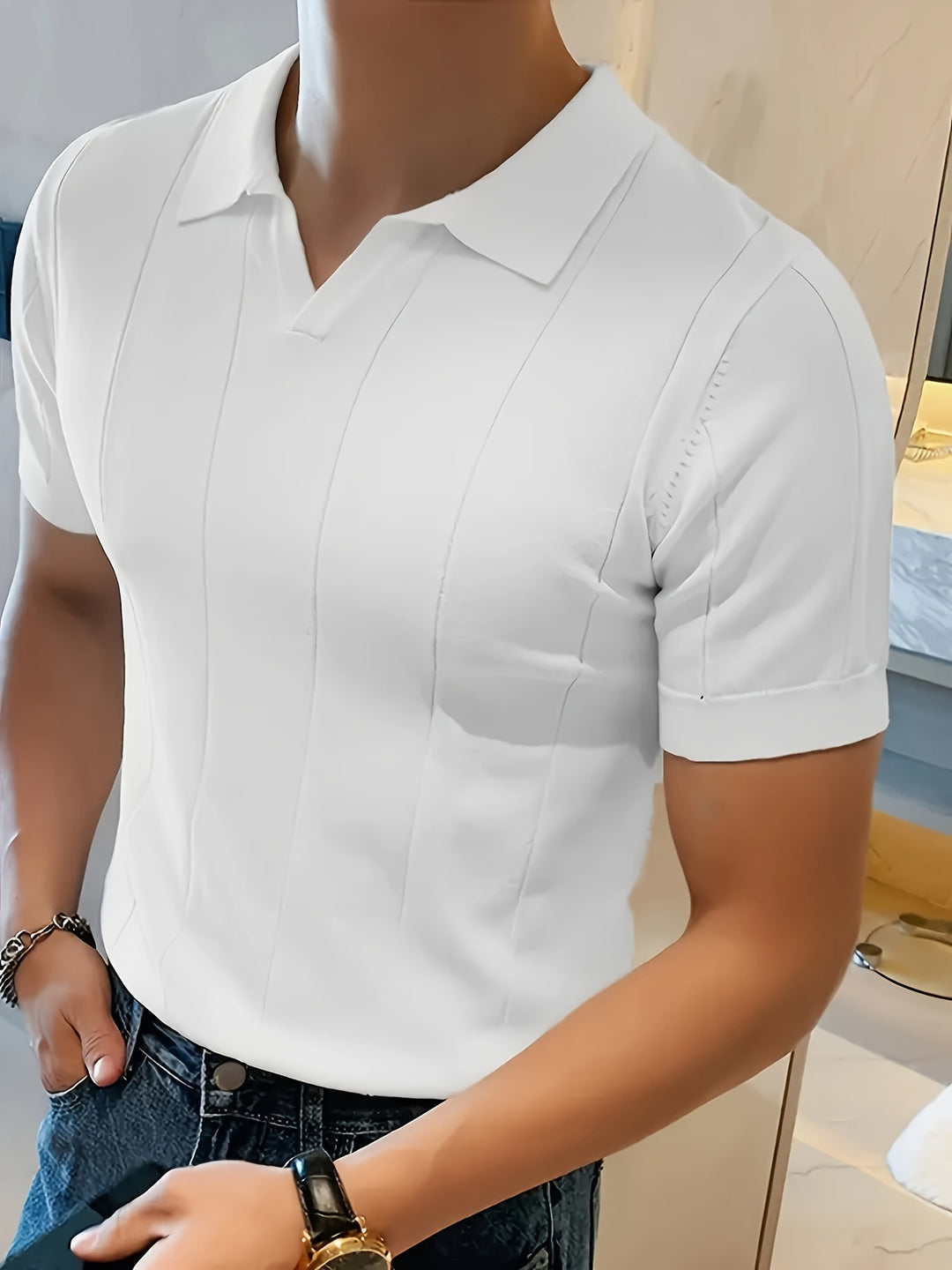 Lightweight and versatile men's short-sleeved polo shirt for casual and sportswear | Dani