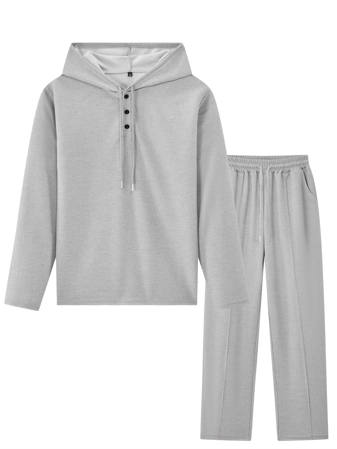 Men's Two-piece Set | Hooded Sweatshirt & Drawstring Trousers | Casual & Comfortable | Spring