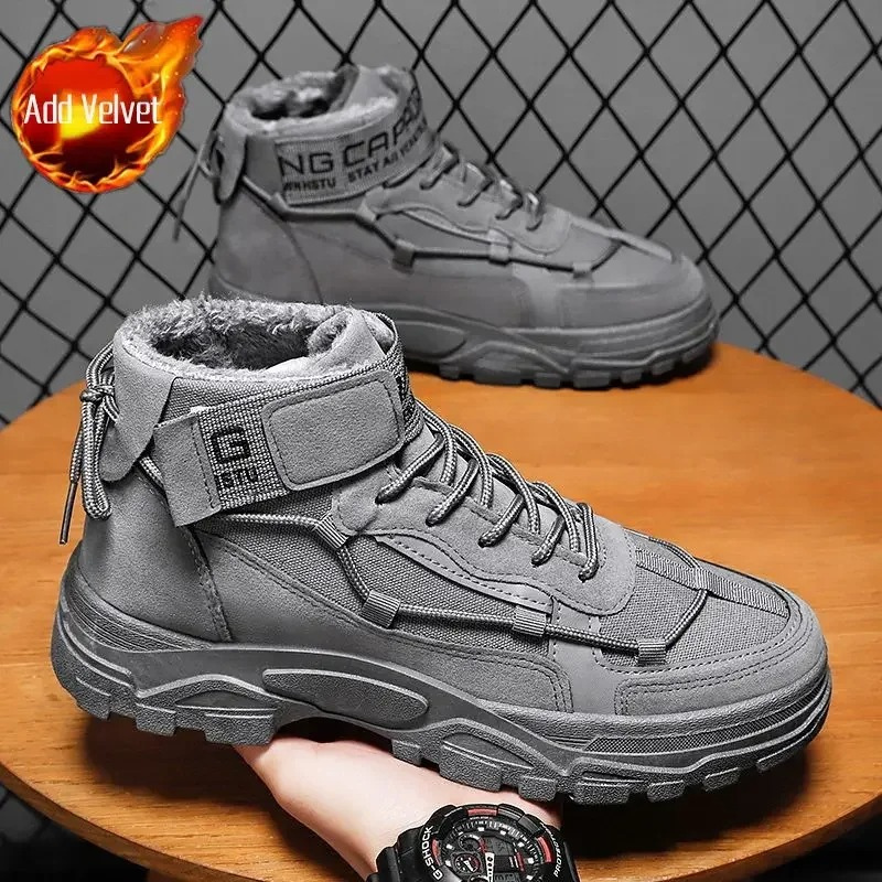 Cosy men's winter boots with fleece lining and non-slip sole | Luuk