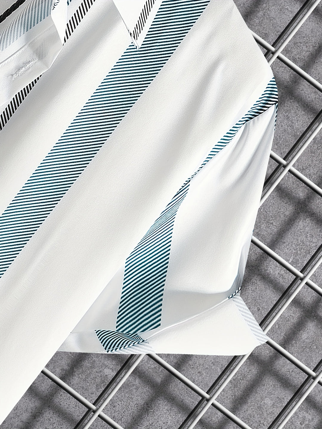 Men's Summer Set | Baroque Striped Shirt & Drawstring Shorts | Retro & Stylish