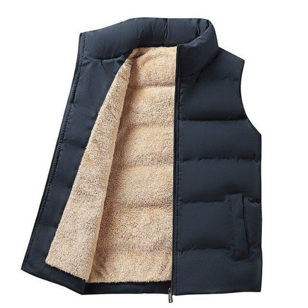 Elegant and stylish men's sleeveless zip vest with timeless design and cosy comfort | Sef