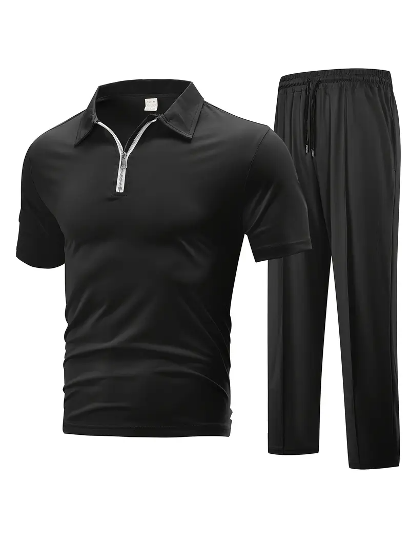 Men's set | Trendy & Comfortable | Zip T-shirt & Pants | Daily Use