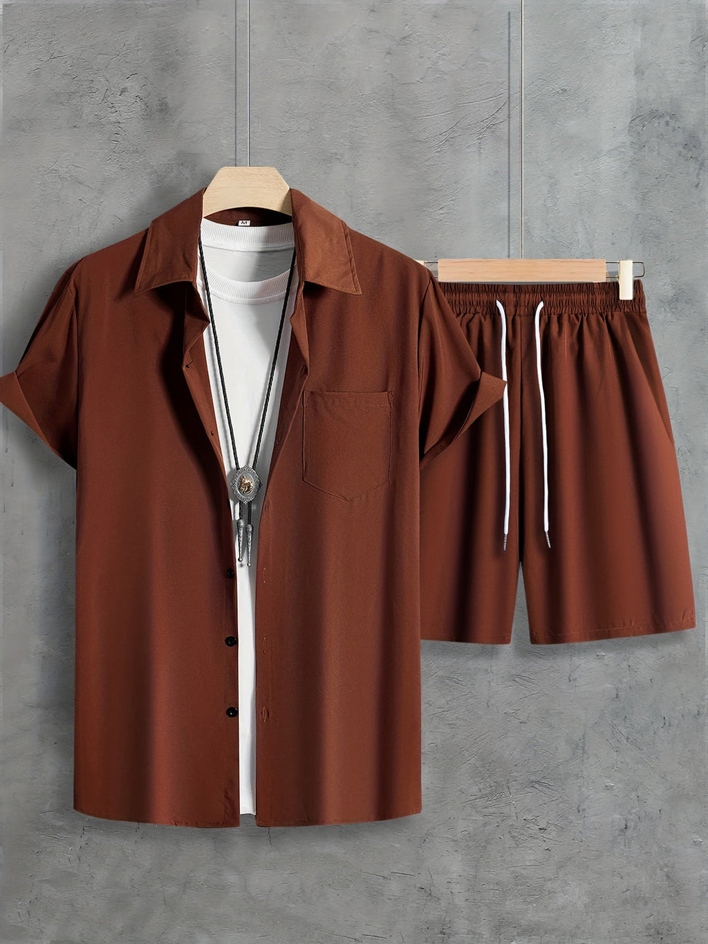 Men's Summer Set | Stylish Revers Shirt & Drawstring Shorts | Breathable & Comfortable