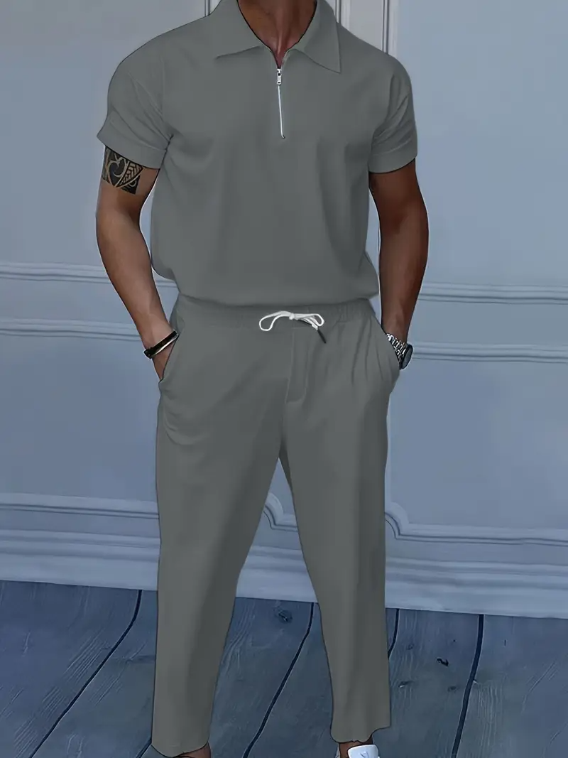 Stylish and versatile 2-piece casual set for men with sporty look | Thijmen