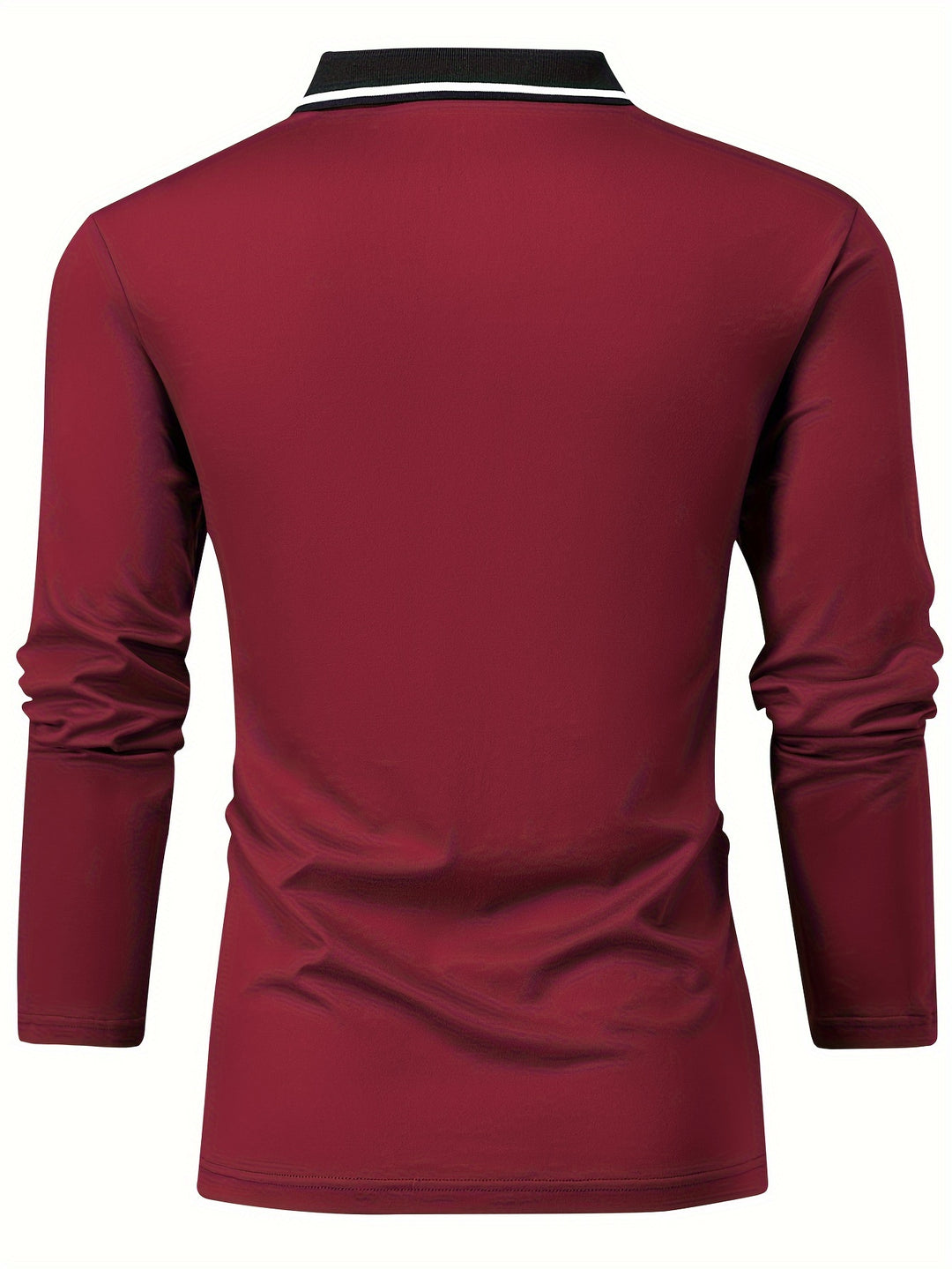 Men's Casual Rugby Shirt | V-neck & Long Sleeves | Spring & Autumn | Polo