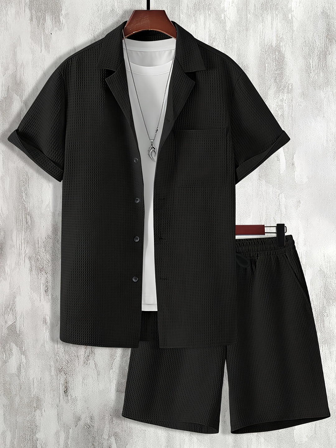 Men's Summer Set | Reverse Shirt & Shorts | Casual & Comfortable