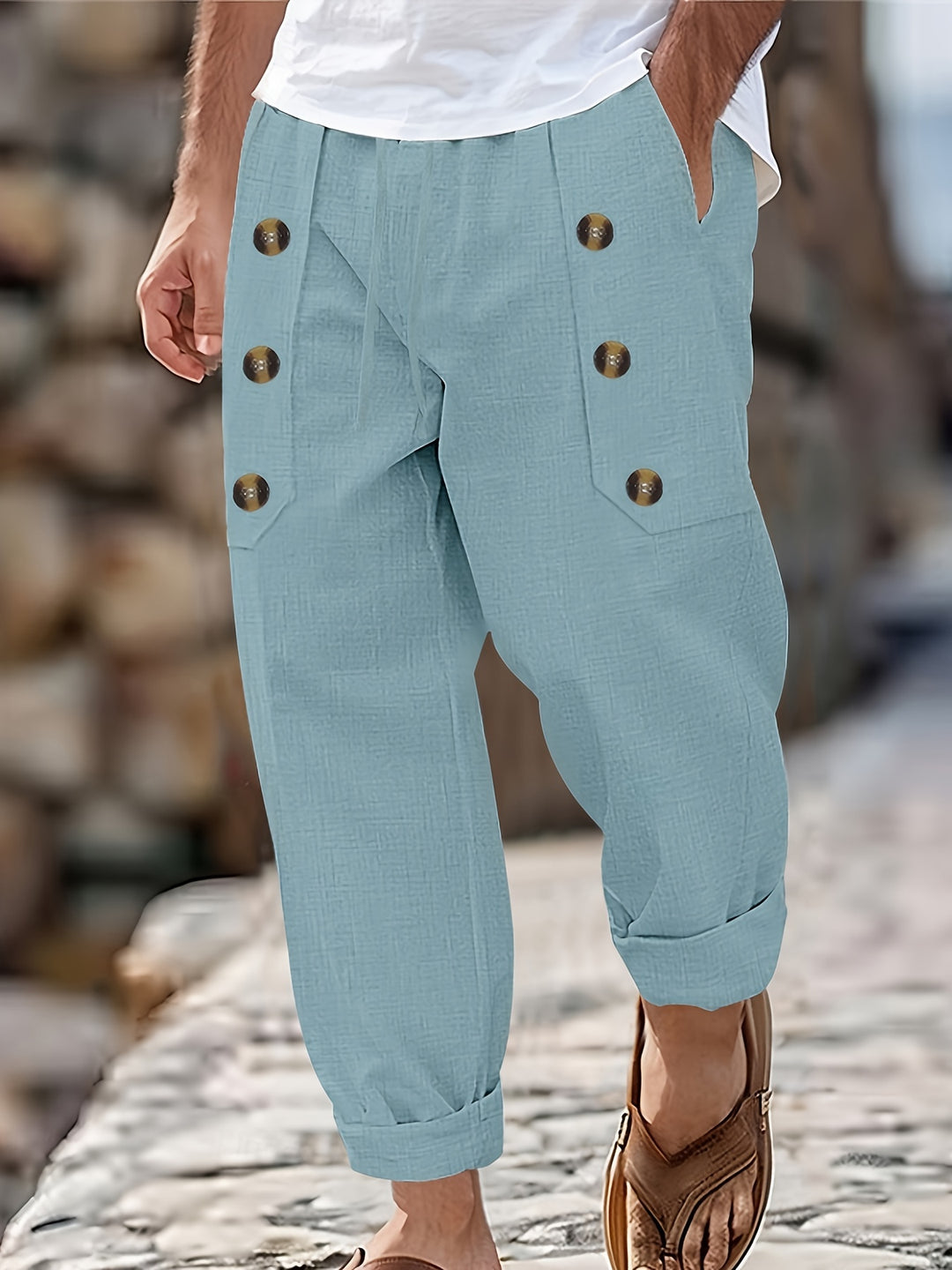 Men's Harem trousers | Lightweight & Breathable | Beach Style | Loose Fit