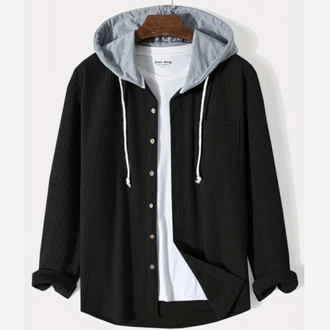 Cozy and stylish Men's long-sleeved hoodie with unique design and verstile elegance | Jochem