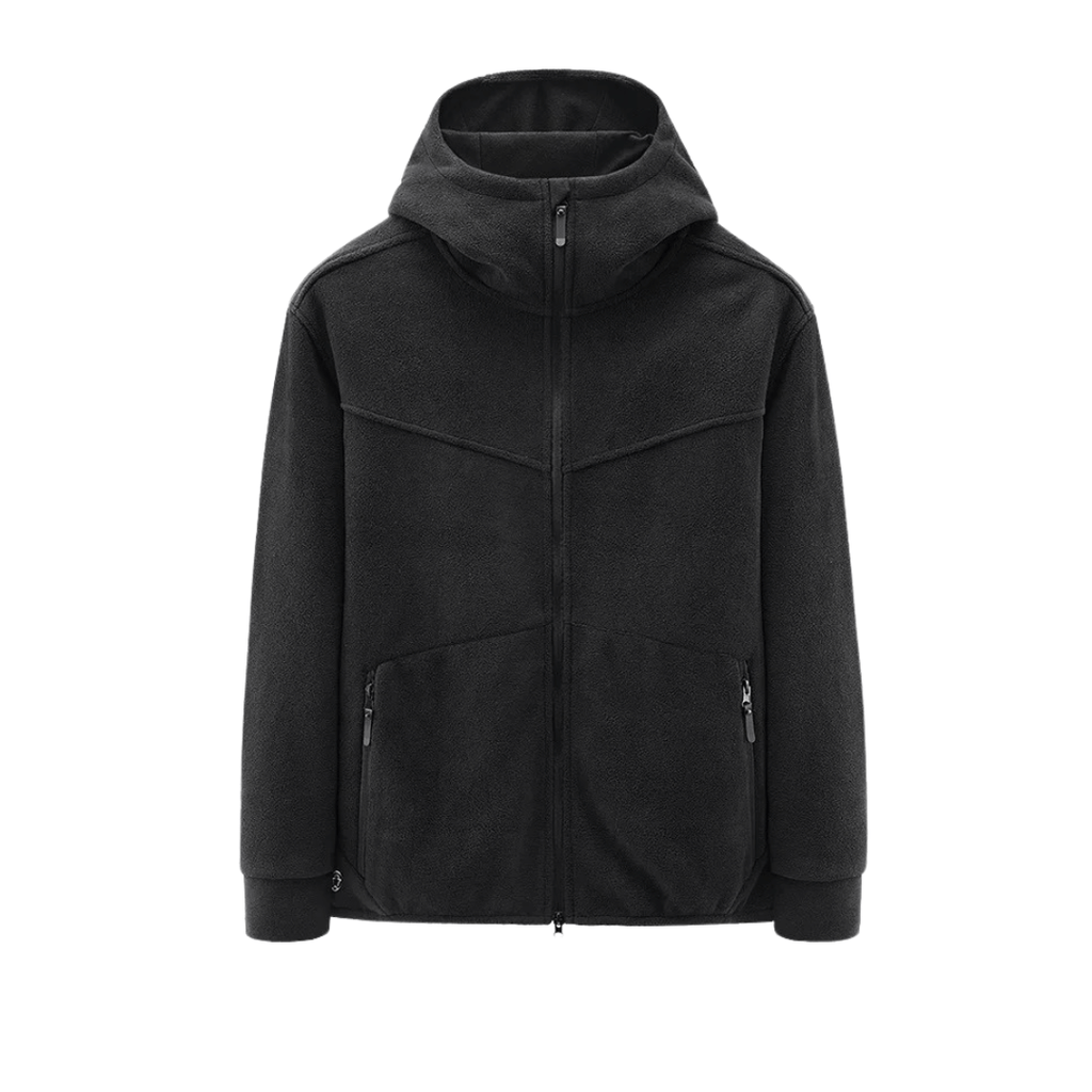 Cozy hooded fleece jacket for men with ultimate warmth and wind protection | Wessel