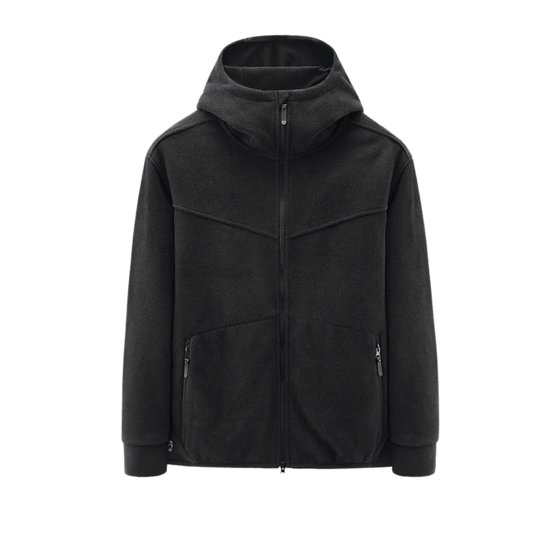 Cozy hooded fleece jacket for men with ultimate warmth and wind protection | Wessel