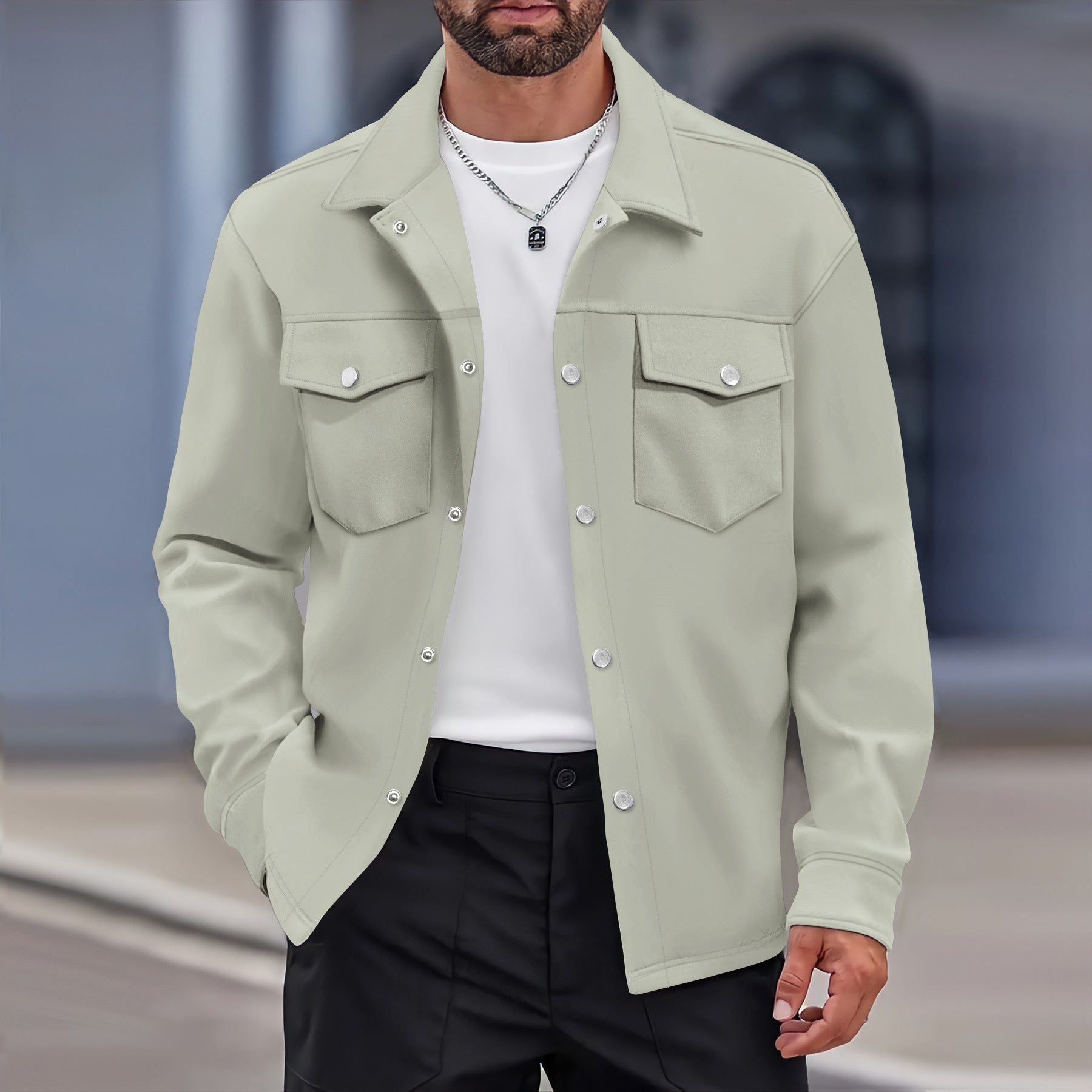Effortlessly Stylish Light and Luxurious Slim-Fit Blazer with Double Pockets for Men | Stijn
