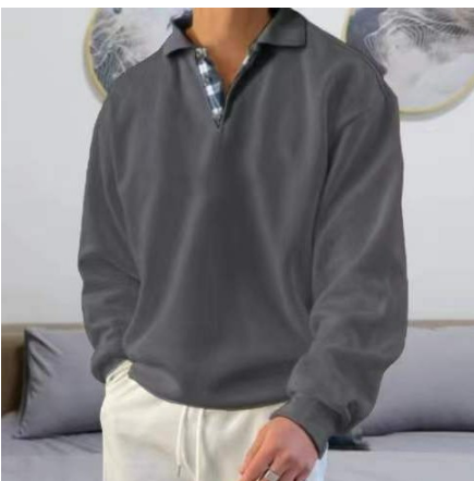 Cozy men's long-sleeved shirt for casual elegance and relaxed style | Thijn