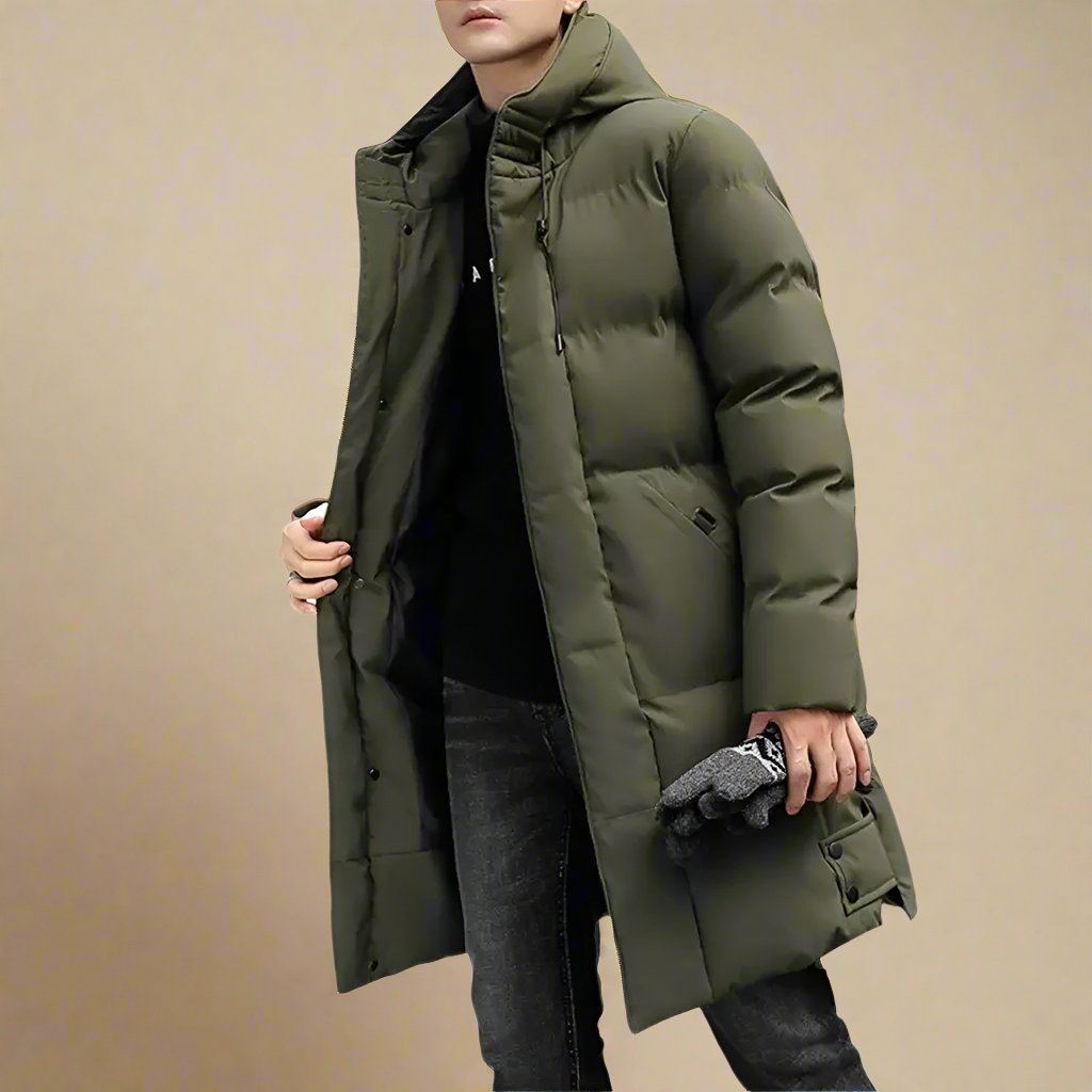 Casual and warm men's long waterproof jacket with ultimate warmth and winter protection | Maxime