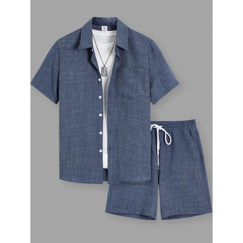 Men's Summer Set | Short-Sleeve Shirt & Shorts | Comfortable & Casual