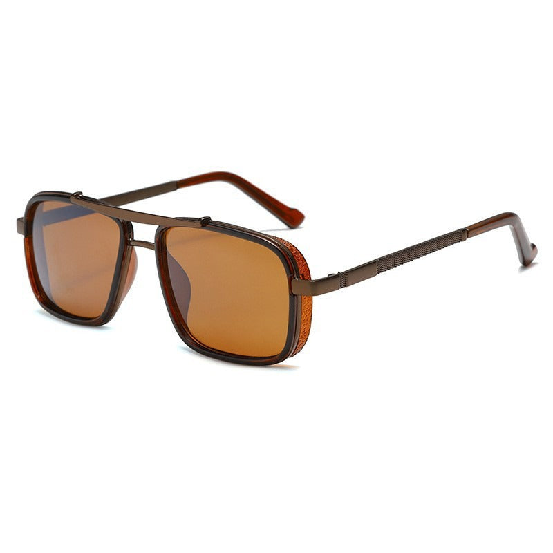 Men's Polarised Sunglasses | Classic Square Frame | Stainless Steel & TAC Lenses