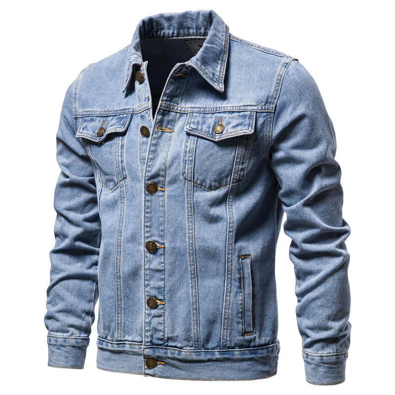 Classic men's denim jacket with laid-back charm and timeless style | Mats