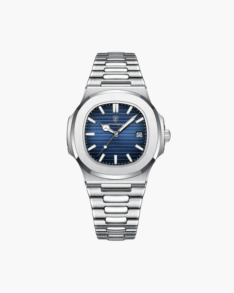 Luxury waterproof quartz watch with luminous functions and stainless steel design | Beau