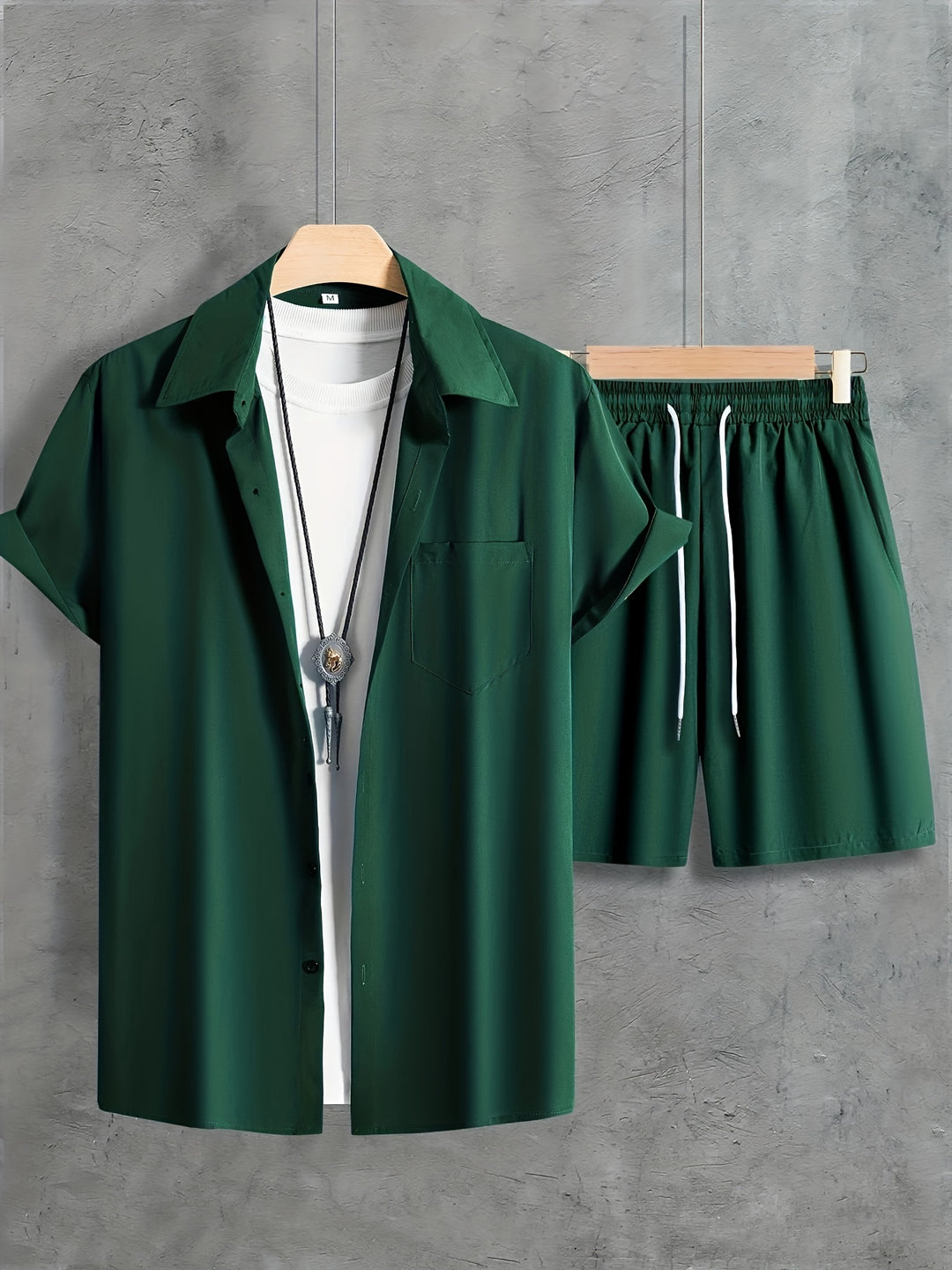 Men's Summer Set | Stylish Revers Shirt & Drawstring Shorts | Breathable & Comfortable