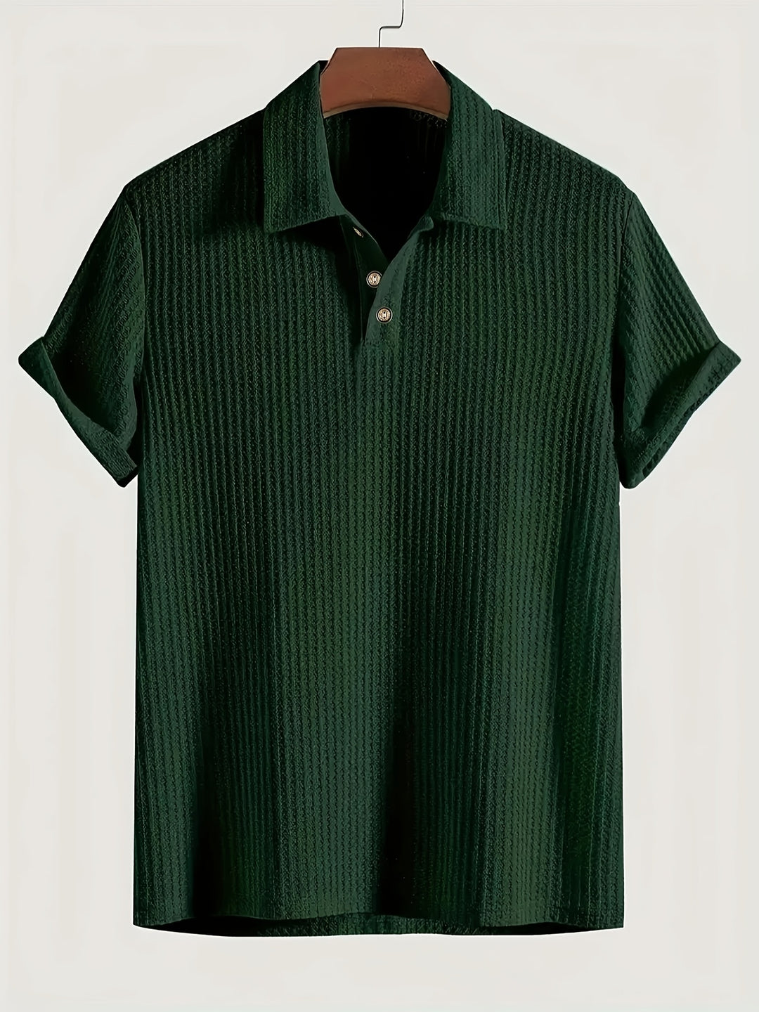 Men's Ribbed Shirt | Soft & Breathable | Stretch & Short Sleeves
