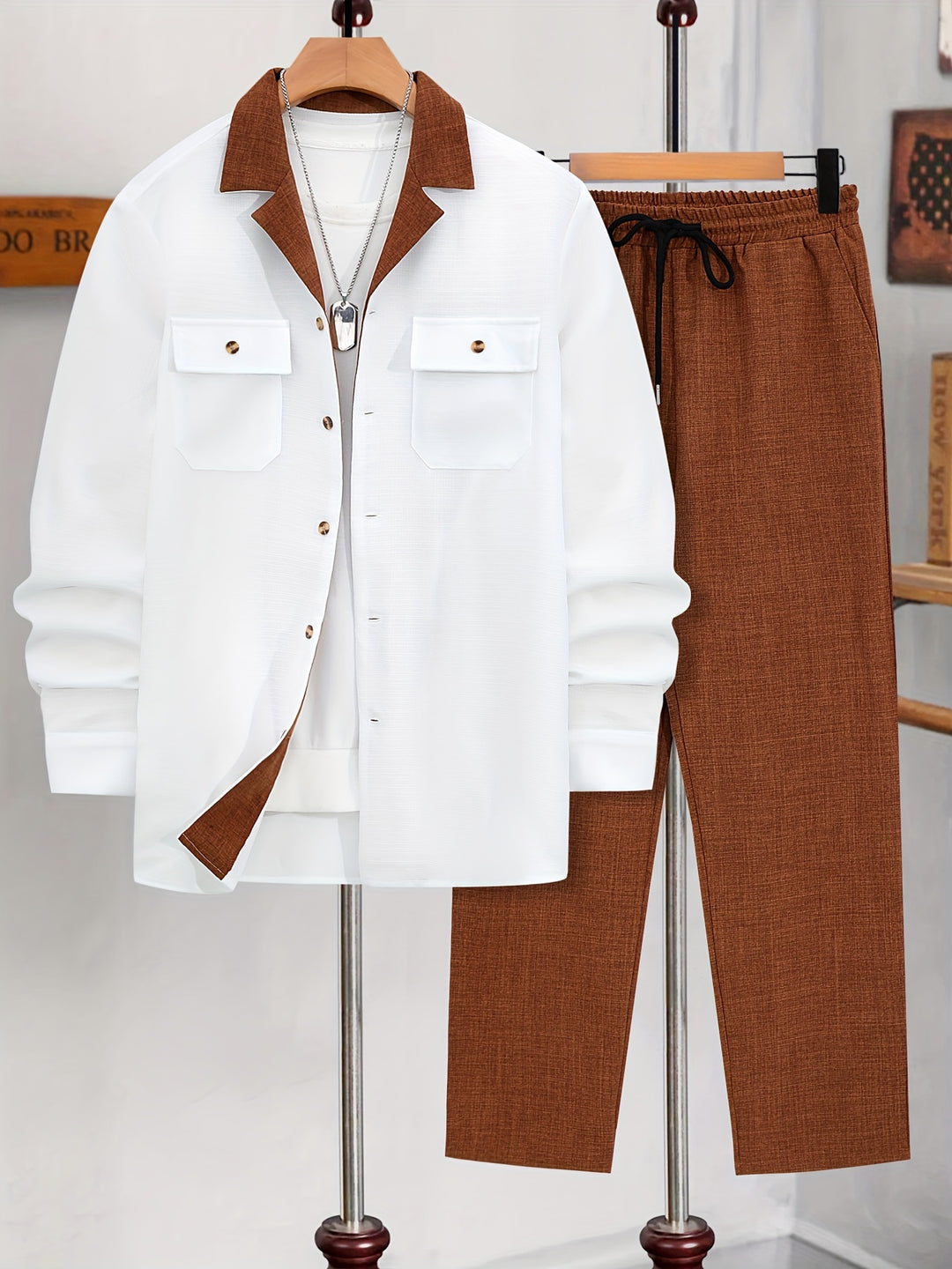 Men's Set | Stylish & Comfortable | Lightweight Top & Pants | Casual 2-Piece