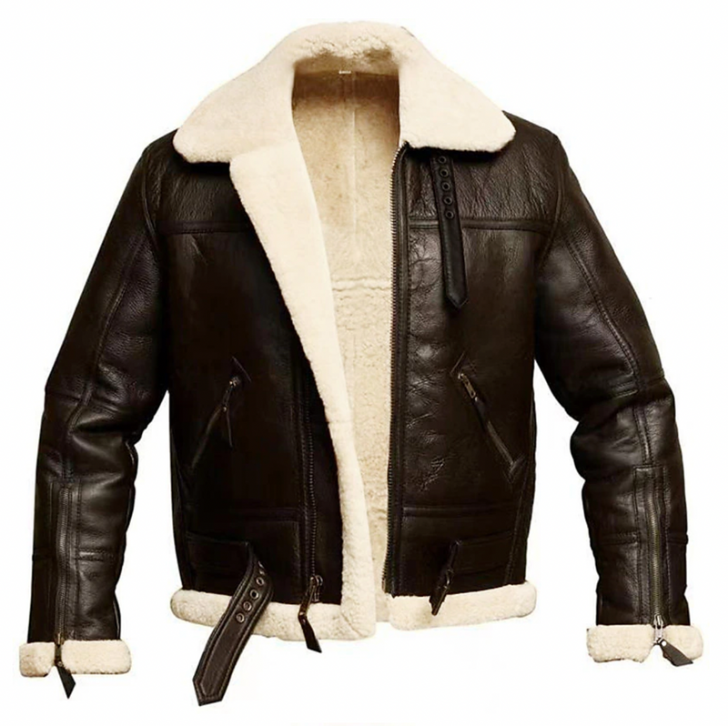 Cosy and classic leather winter jacket for men with timeless look and ultra warmth | William