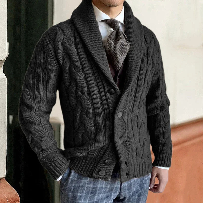 Luxury Knitted Cardigan | Stylish & Warm | Twisted Knitted Design | Men's