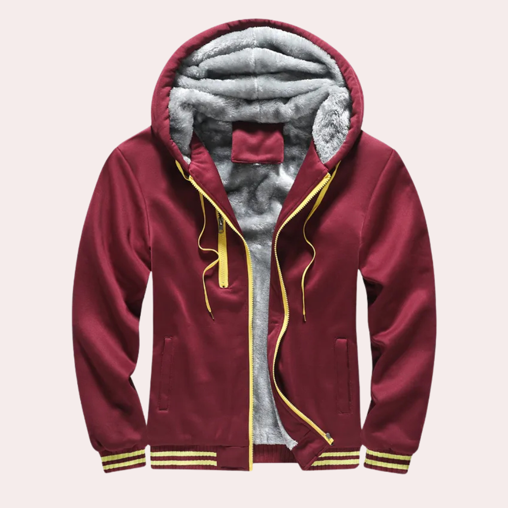 Luxury and Warm Winter Jacket for Men with Fleece Hood and Premium Comfort | Roel