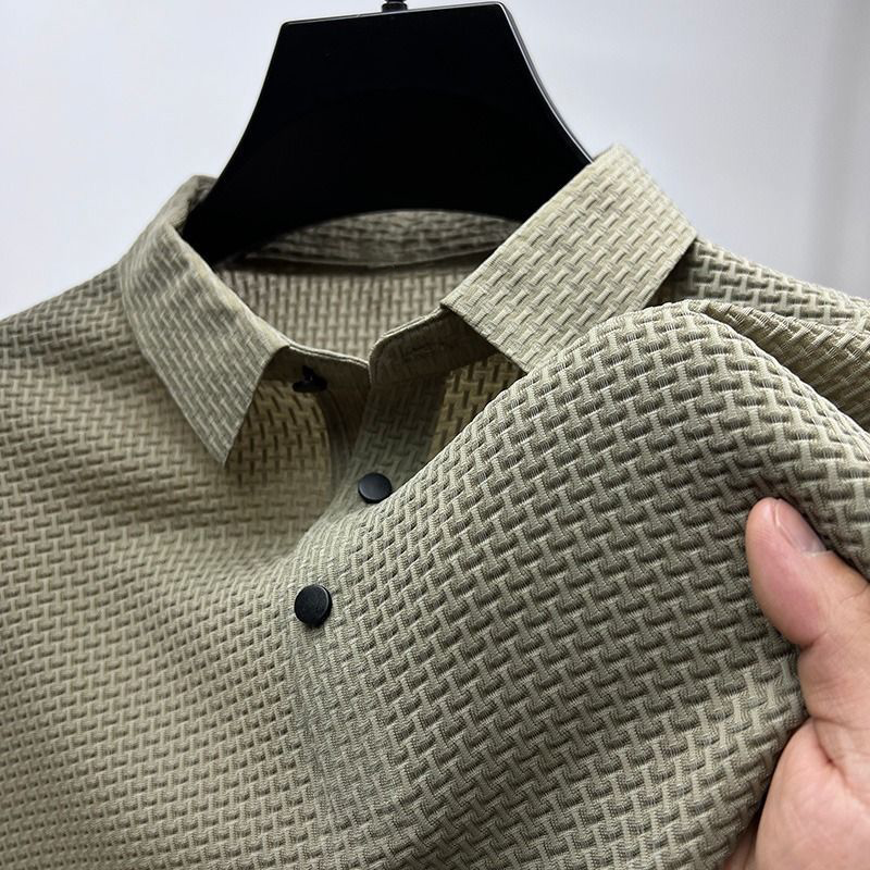 High quality silk polo shirt