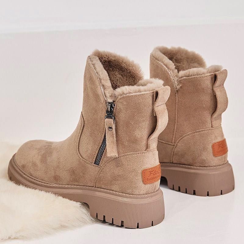 Women's - Non-Slip Ankle Boots - Side Zip Enclosure