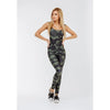 Jackelien - Stylish backless camouflage jumpsuit