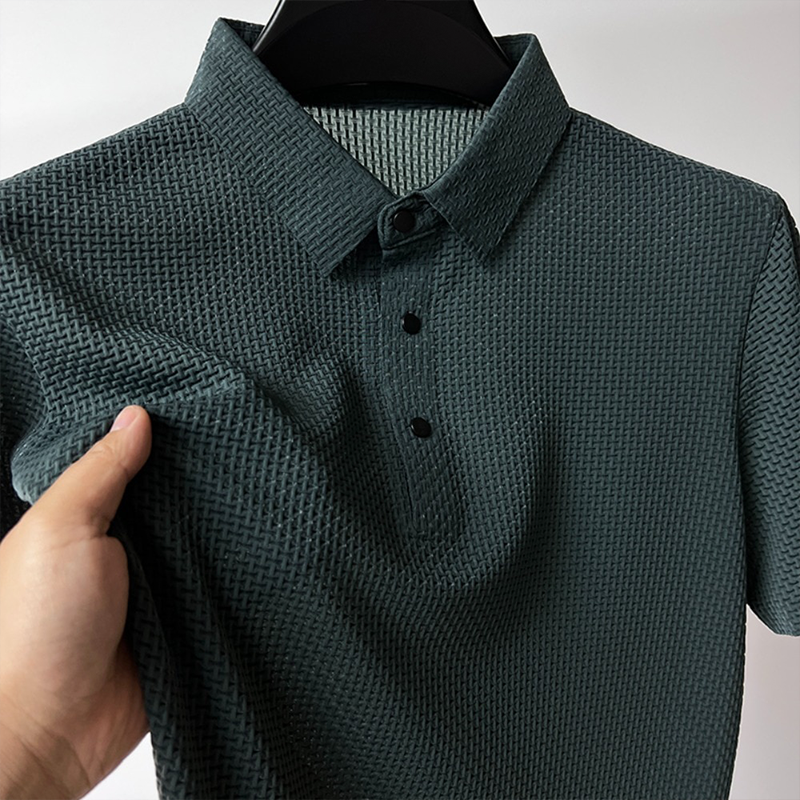 High quality silk polo shirt