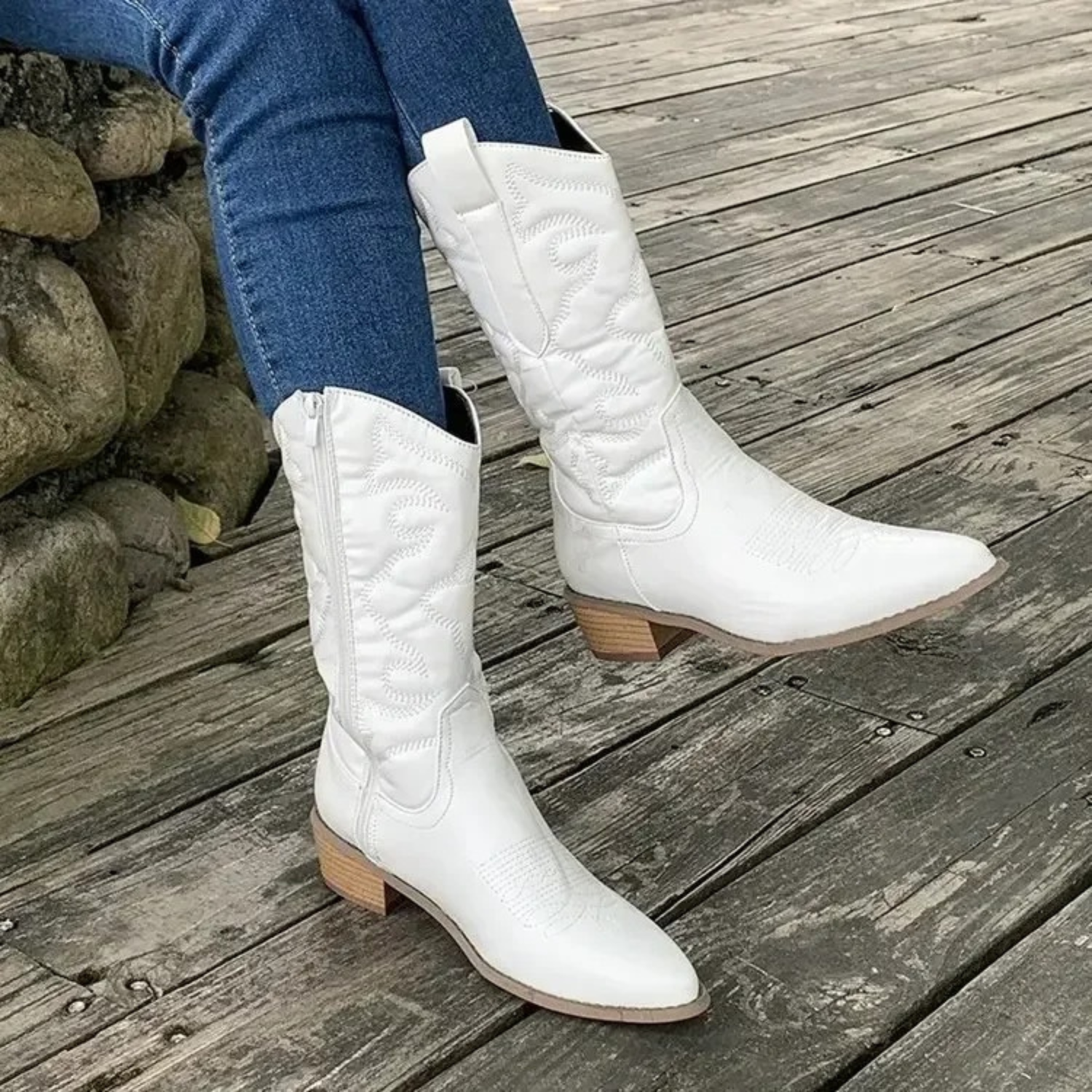 Genni | Leather pointed ladies cowboy boots