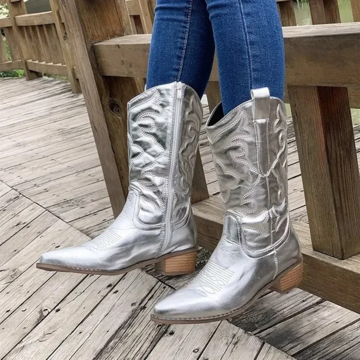 Genni | Leather pointed ladies cowboy boots