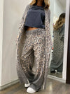 Set Of Vest And Pants With Leopard Print