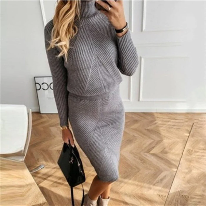 Cosy sweater knit dress