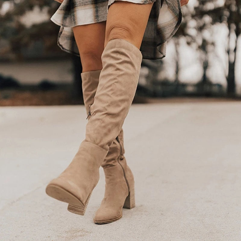 Hailey | High heel knee boots for women