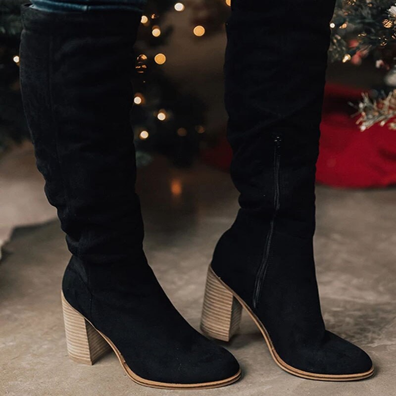 Hailey | High heel knee boots for women