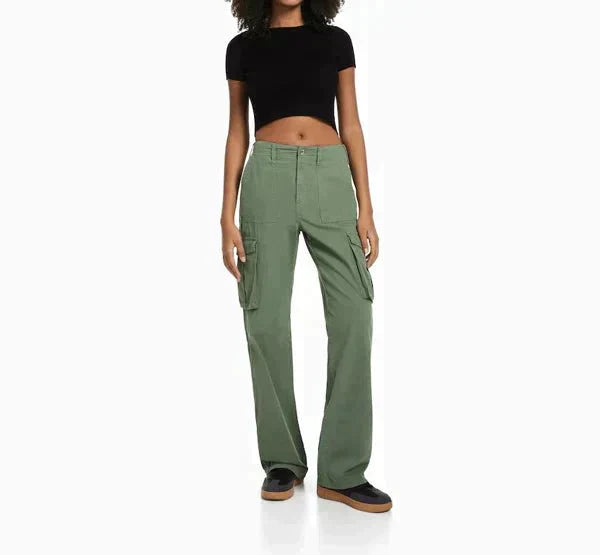 Straight cargo trousers