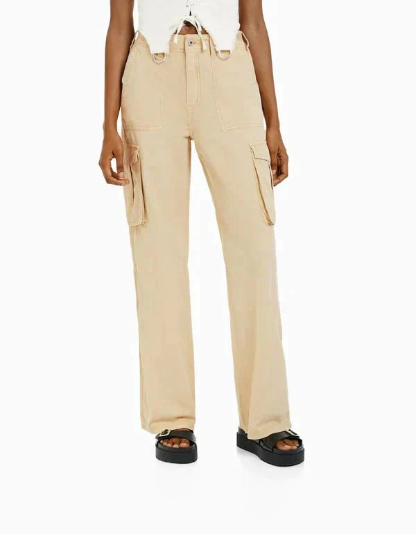 Straight cargo trousers