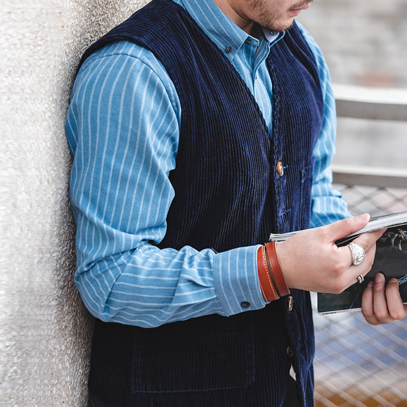 Corduroy lapel jacket