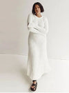 Long knitted dress for women