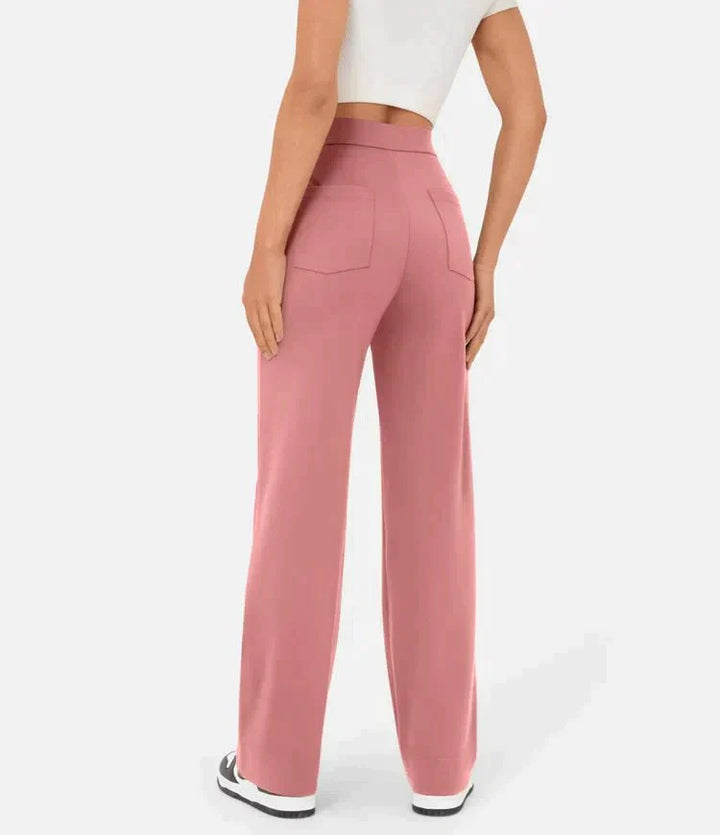 Leisure trousers with high waistband