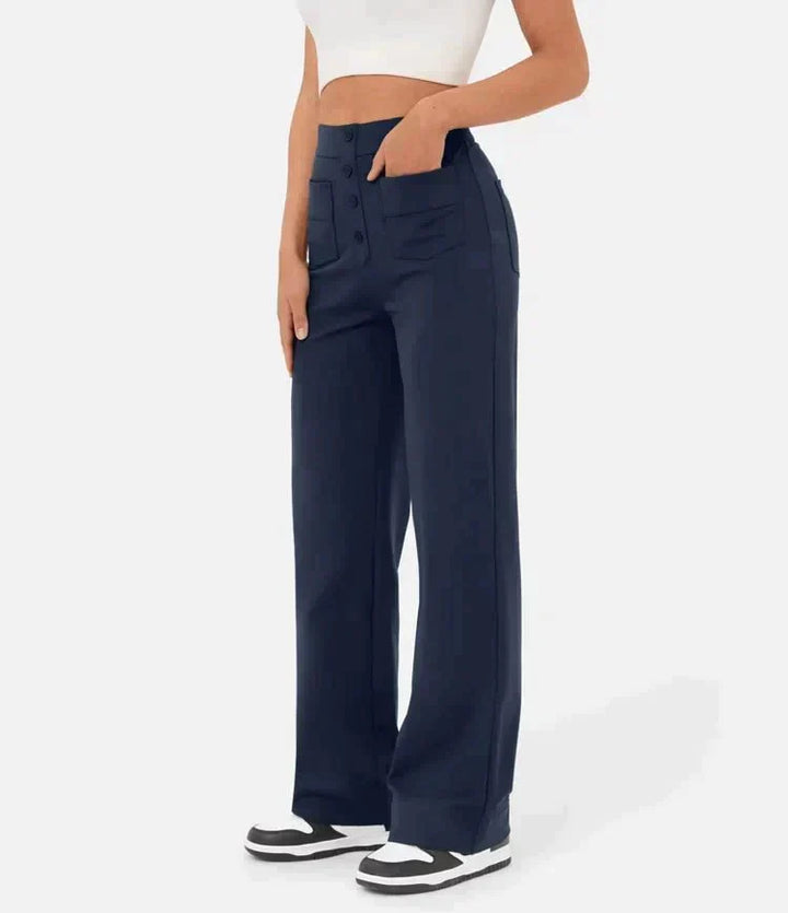 Fashionable elasticated trousers