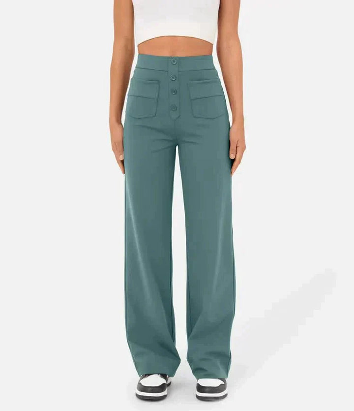 Fashionable elasticated trousers