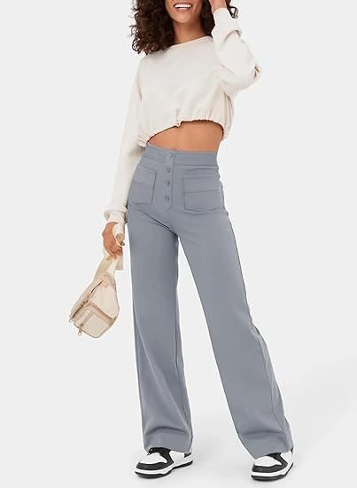 Leisure trousers with high waistband