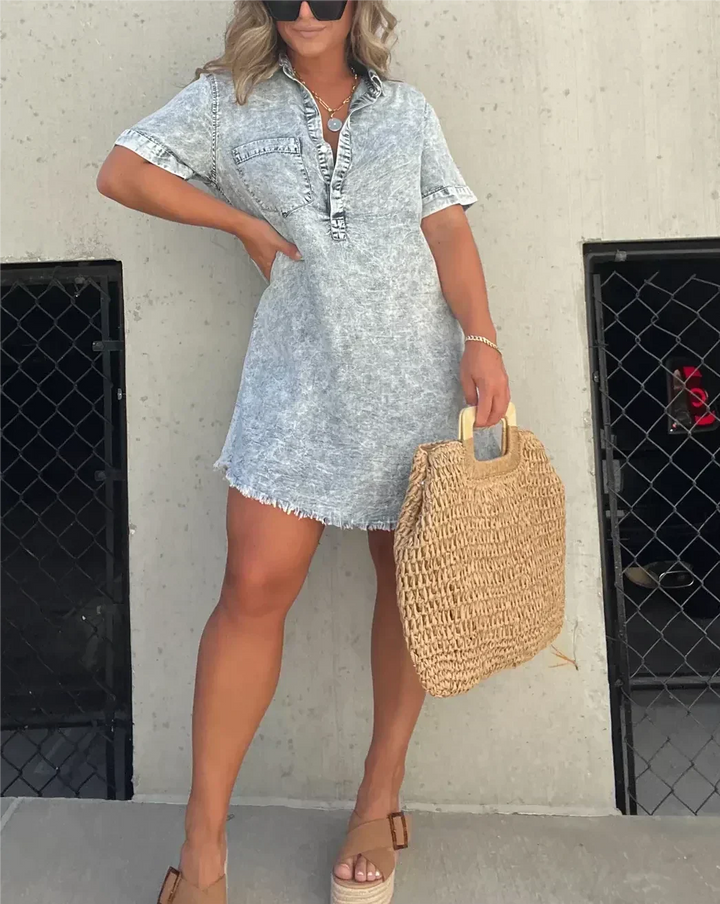 Casual Denim Shirt Dress